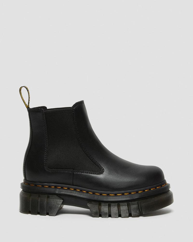 Dr Martens Audrick Nappa Leren Platform Enkellaars Heren Zwart | NL 36EBC